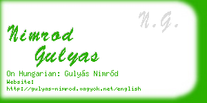 nimrod gulyas business card
